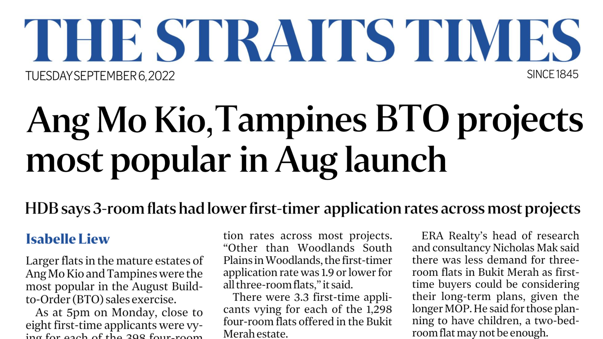 OrangeTee | Comments on HDB August 2022 BTO exercise